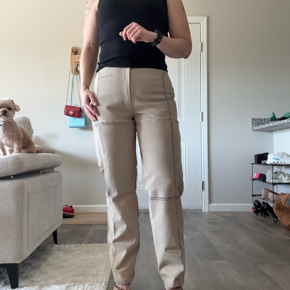 Vintage Tan Straight Leg Women's Pants